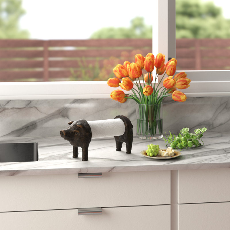 Gracie Oaks Wadkins Pig Paper Towel Holder & Reviews Wayfair